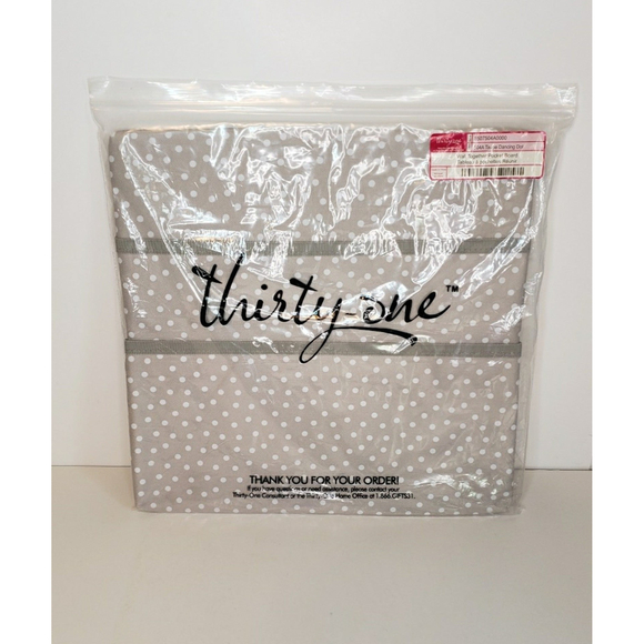 Thirty-One Bulletin Board and Pocket Board Taupe Dancing Dot Pattern - Picture 2 of 11